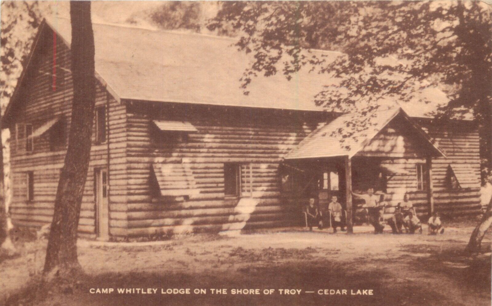 A View Of Camp Whitley Lodge, Troy-Cedar Lake, IN Indiana 1947