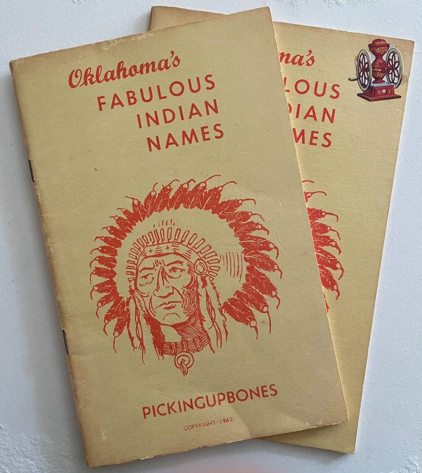 1962-OKLAHOMA'S FABULOUS INDIAN NAMES-ONE (1) NATIVE AMERICAN BOOK-VINTAGE