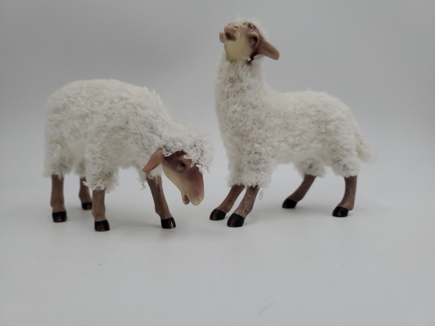 Members Mark 2005 Nativity (2) SHEEP -  HandPainted Porcelain 