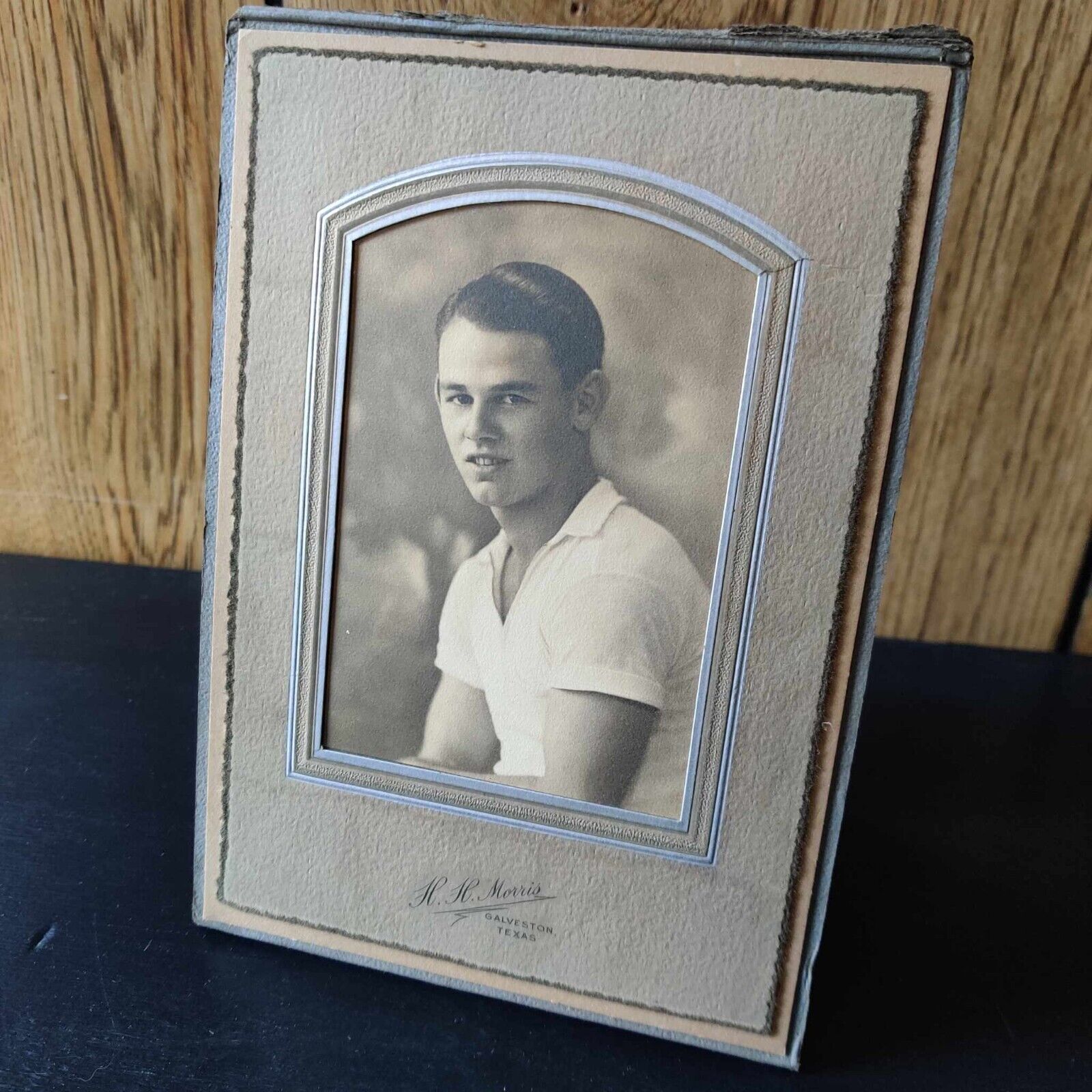 Vintage Young Gentleman in Folding Frame - 1940s or 1930s - GREAT COND