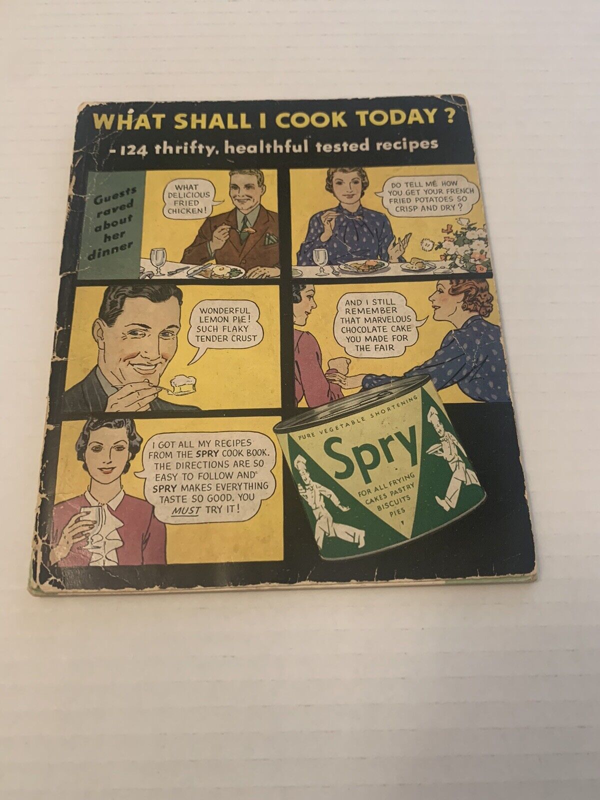 Vintage 1935 Spry Shortening 124 Recipes “What Shall I Cook Today?” 48 Pages