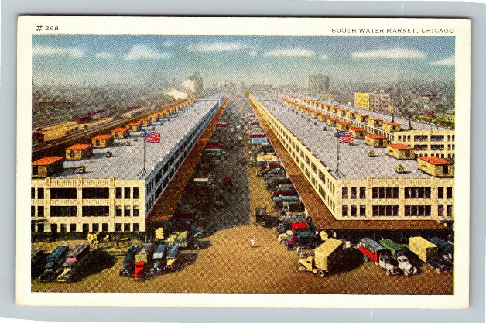Chicago IL-Illinois, South Water Market, Vintage Postcard