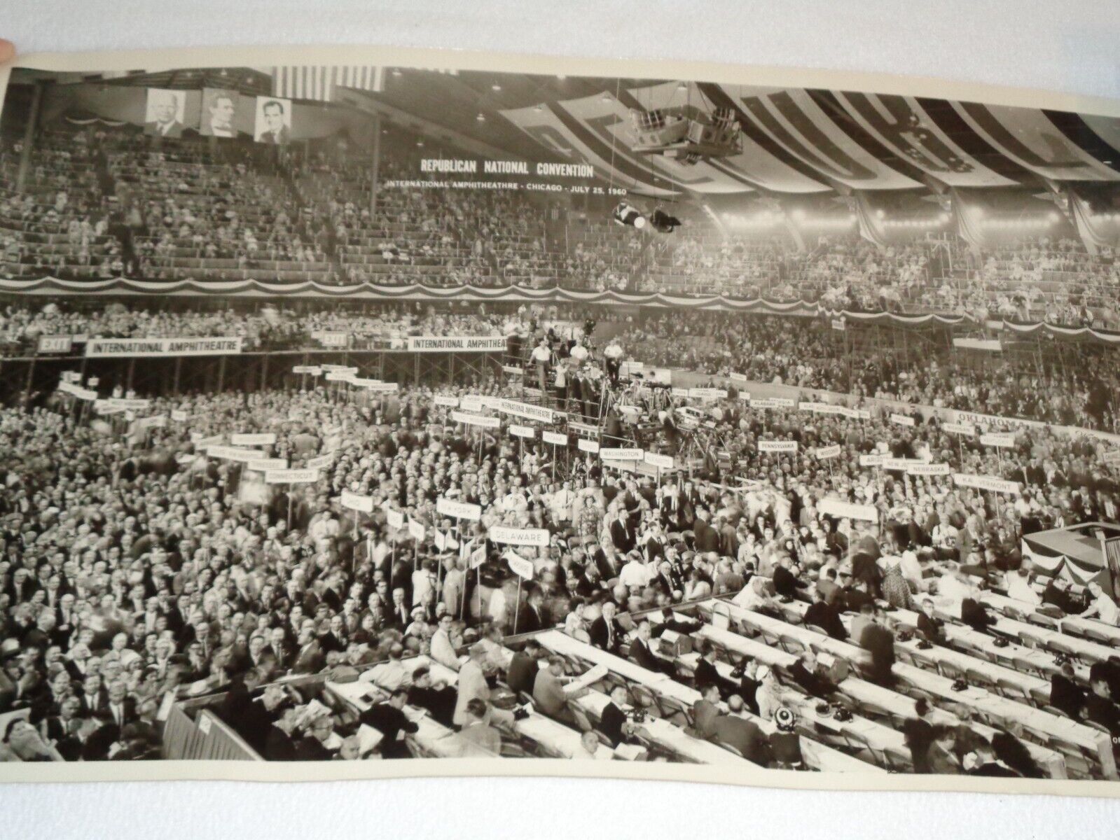 Republican National Convention 1960 Chicago Amphitheatre Rare Incredible Photo