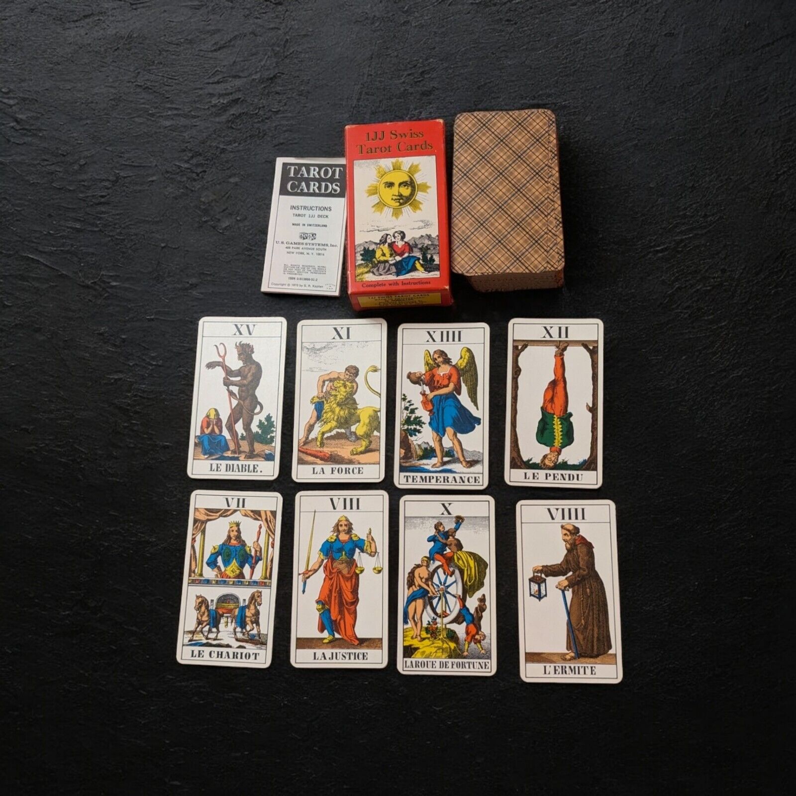Vintage 1970 AG Muller Swiss TAROT CARDS 1JJ US Games in Box Deck