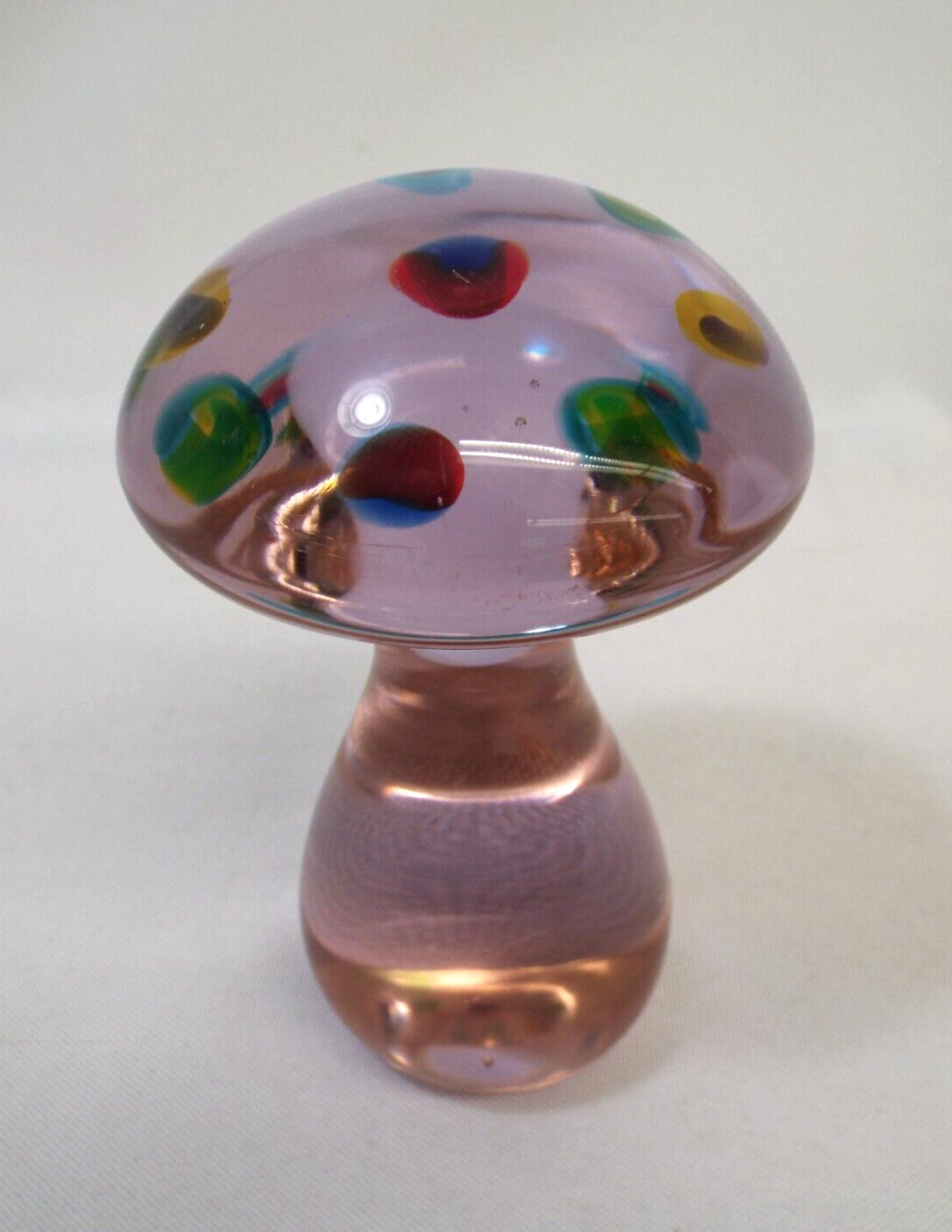 VTG 1960s MURANO Art Glass Mushroom w/ Murrines ITALY Antonio Da Ros Cenedese