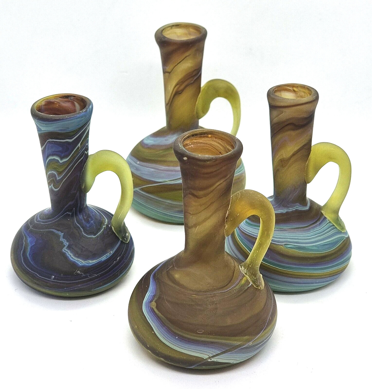 Decorative Tiny Tumbler Vase Hebron Holly Land Handmade Phoenician Glass Artwork