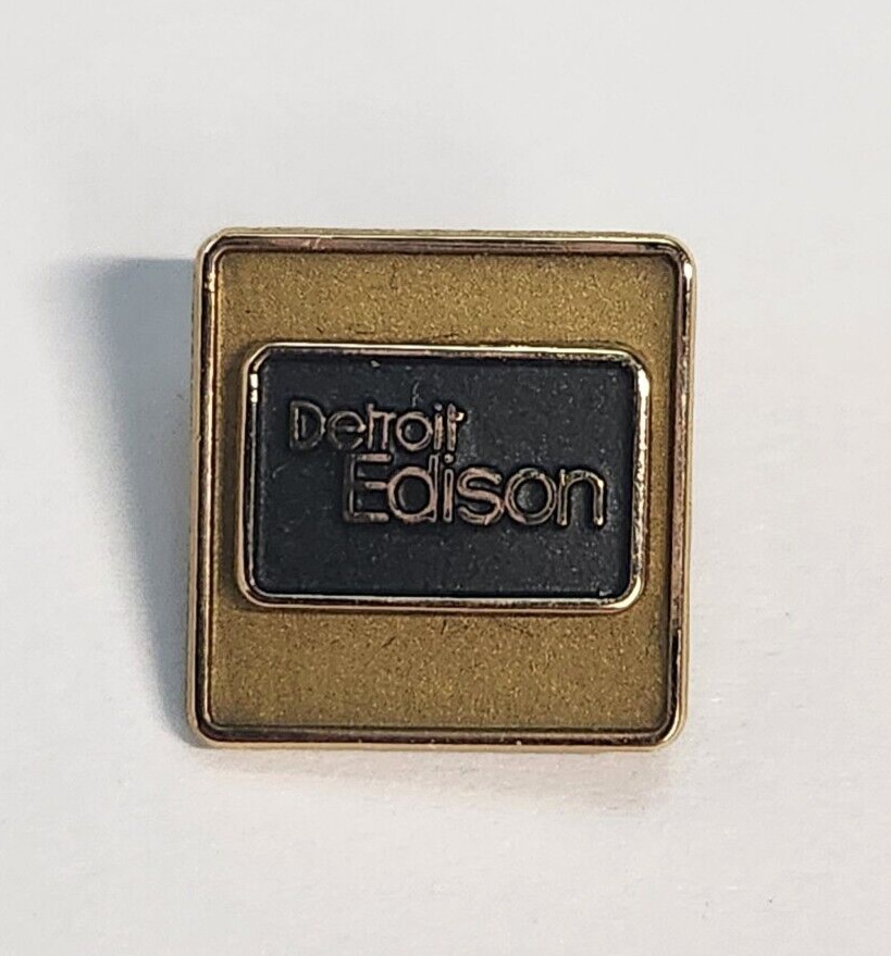 10K Gold Filled Vintage Detroit Edison Electric Company DTE Pin .5\