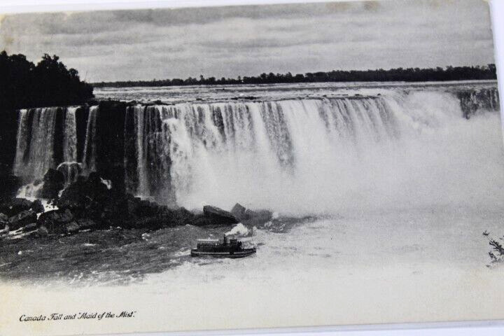 Antique RPPC Real Photo Postcard Niagara Falls and Maid of the mist early 1900s