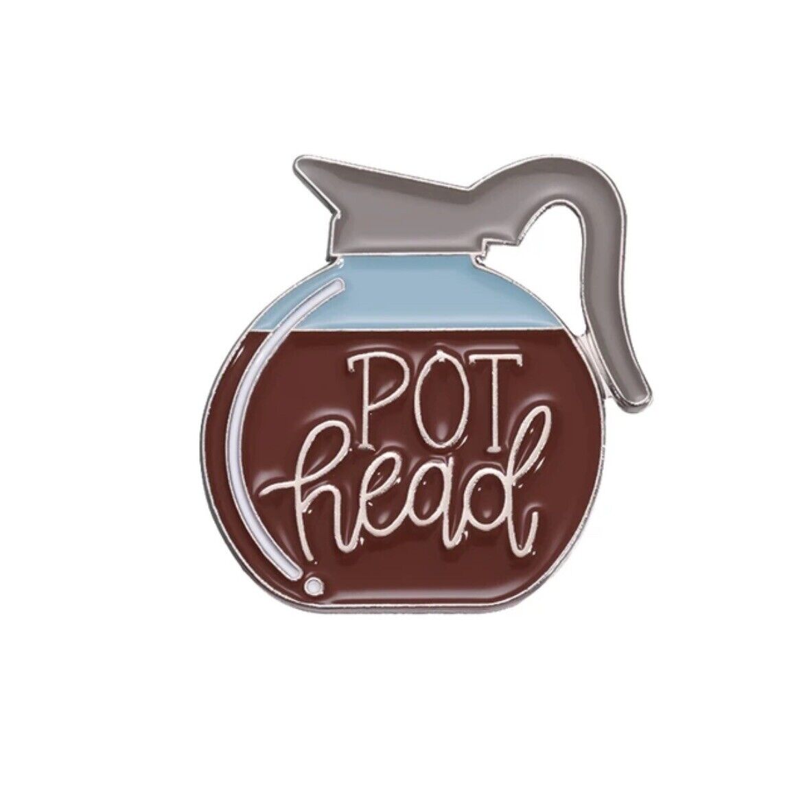 Funny Coffee Lapel Pin - Pot Head