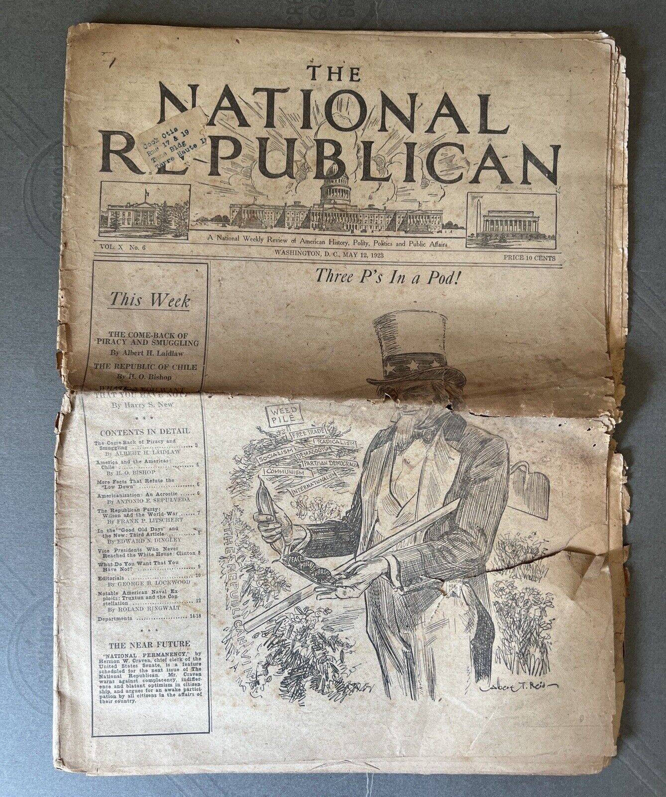 The National Republican Rare Washington DC Newspaper VTG Politics Albert T. Reid