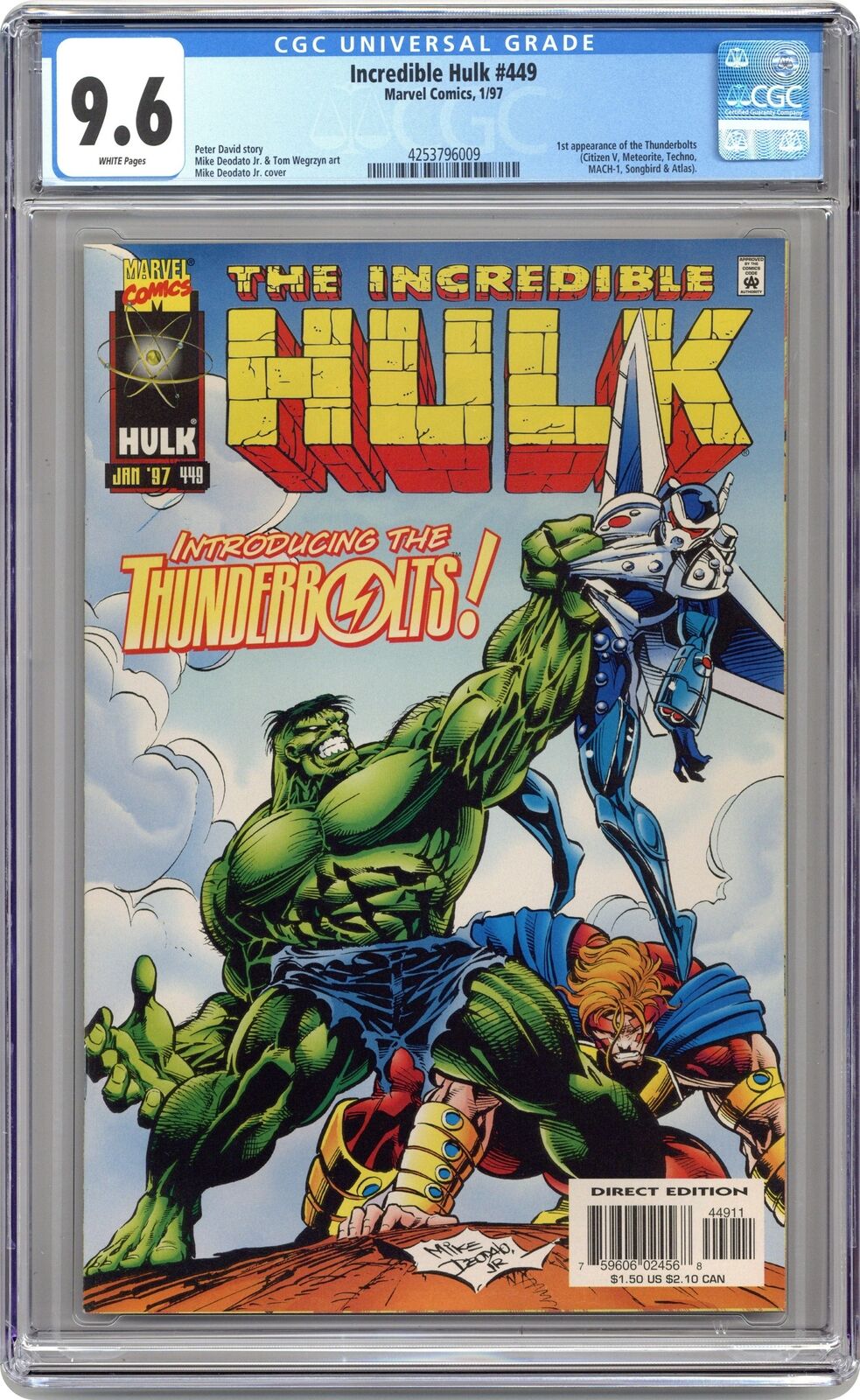 Incredible Hulk #449 CGC 9.6 1997 4253796009 1st app. Thunderbolts
