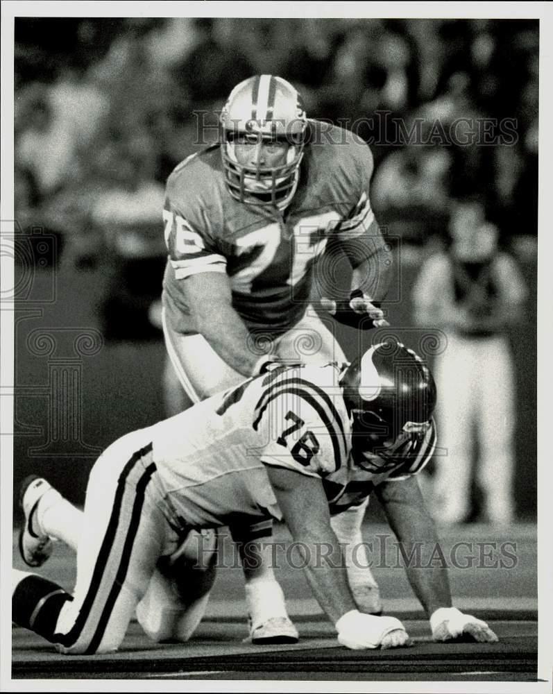 1987 Press Photo Eric Williams in game action, Detroit Lions football