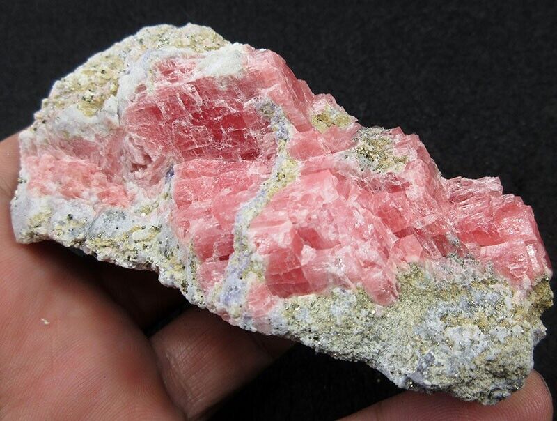 177g AAAA gem pink Rhodochrosite crystals mineral specimen