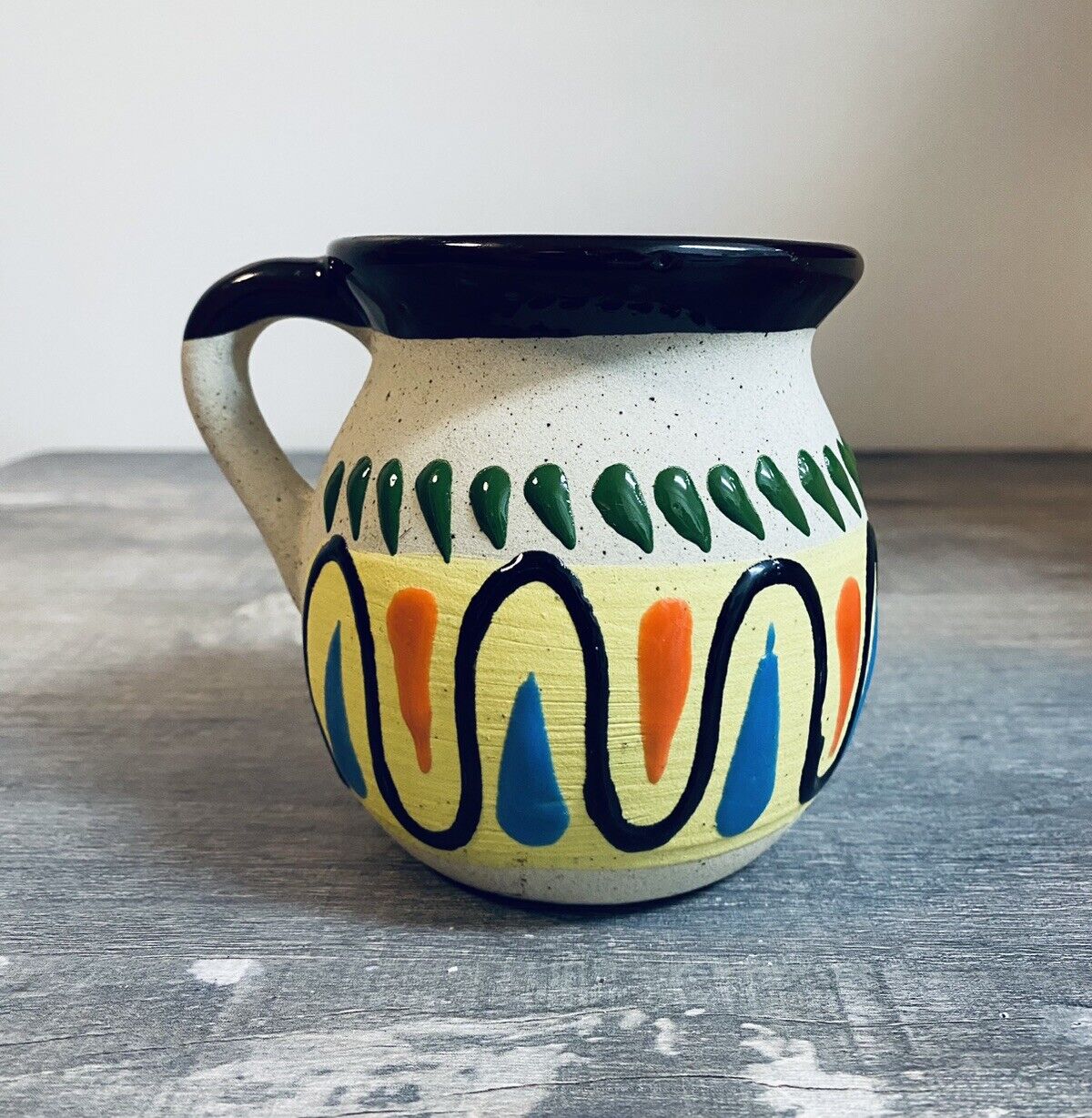 Vintage Mexican Pottery 12 Oz Mug