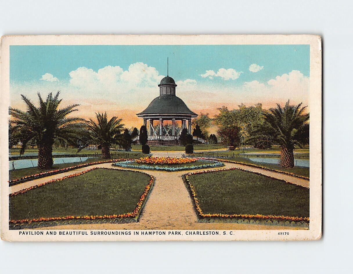 Postcard Pavilion Hampton Park Charleston South Carolina USA