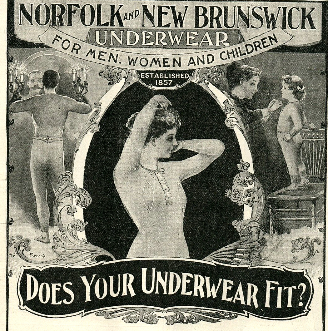 1897 Norfolk N Brunswick Family Underwear Longjohns Clothing Advertisement 7566