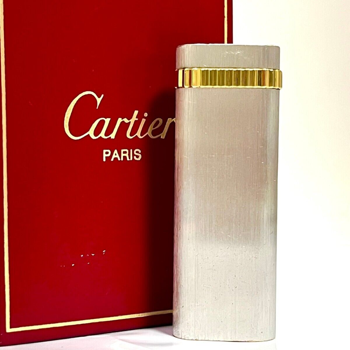 Rare Cartier Lighter Silver Gold Smoking Equipment Smoking Goods