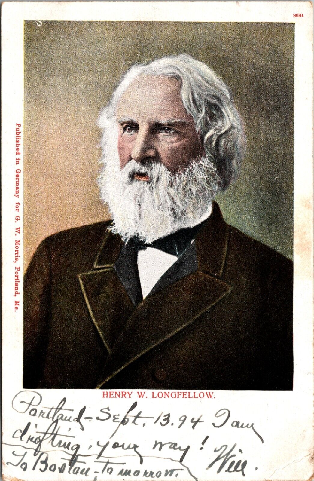 Postcard Henry W. Longfellow  Private Mailing Card