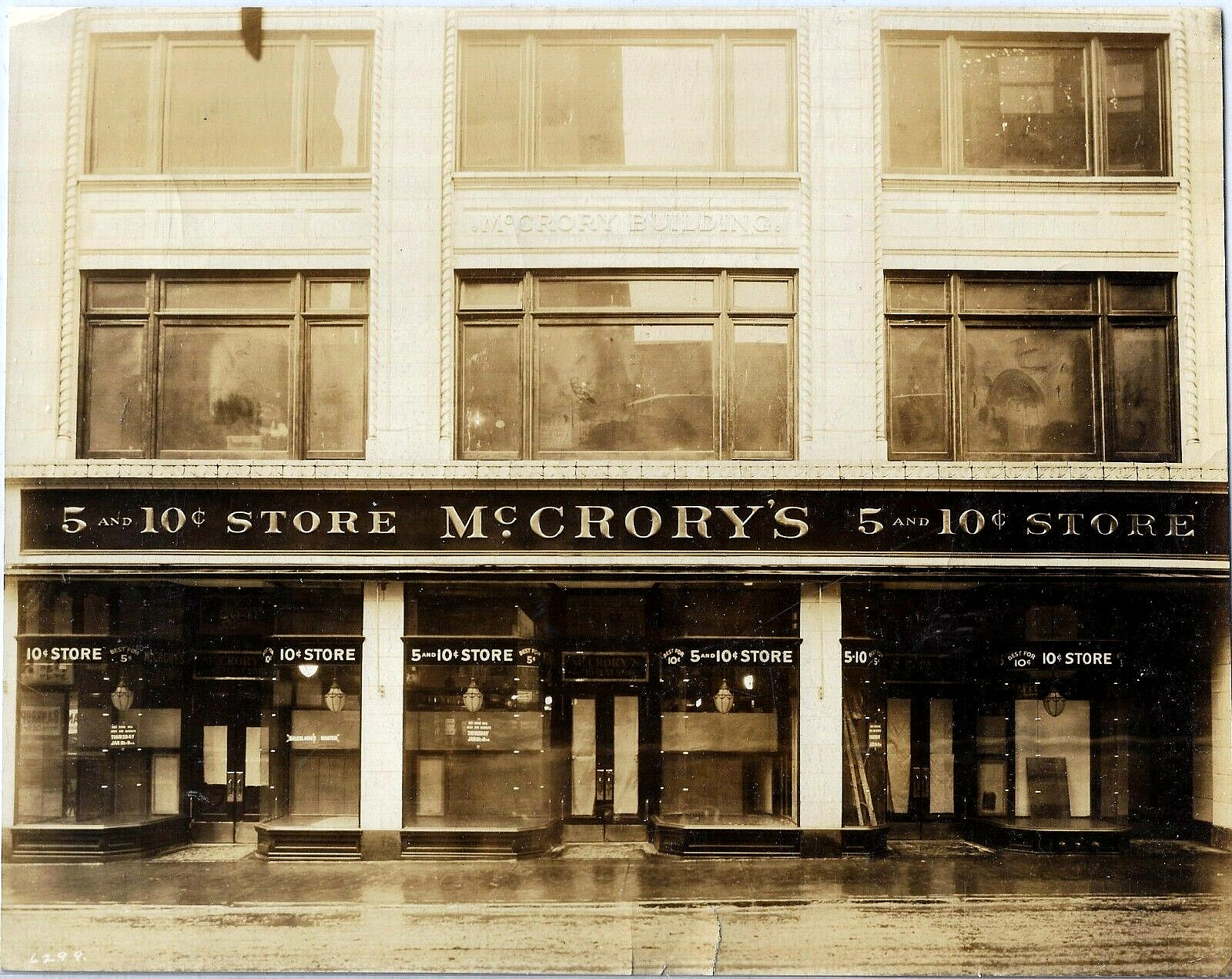 1920s McCrory\'s Five & Dime Storefront~Vintage Window Display Photograph~Ohio ?