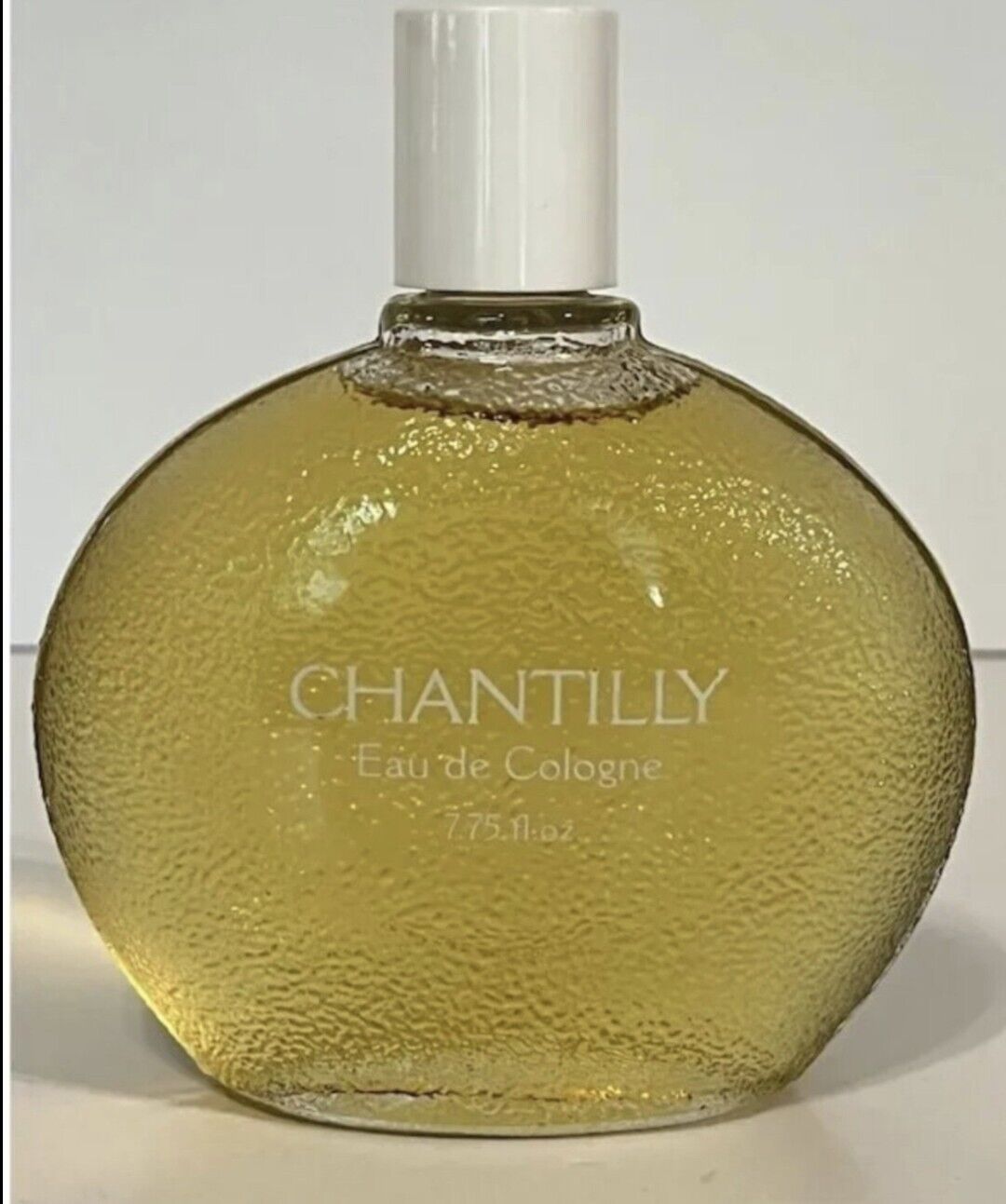 Vintage Houbigant Chantilly Eau De Cologne 7.75 Oz Perfume Splash Textured Glass