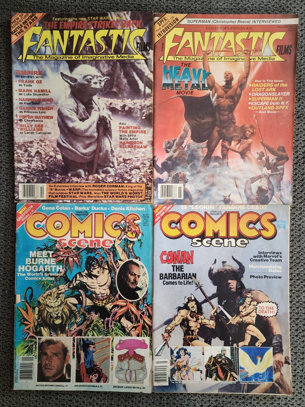 Comic Scene Magazine #4, 5 Conan Lot, Fantastic Films Issue #2, 4 Star Wars 