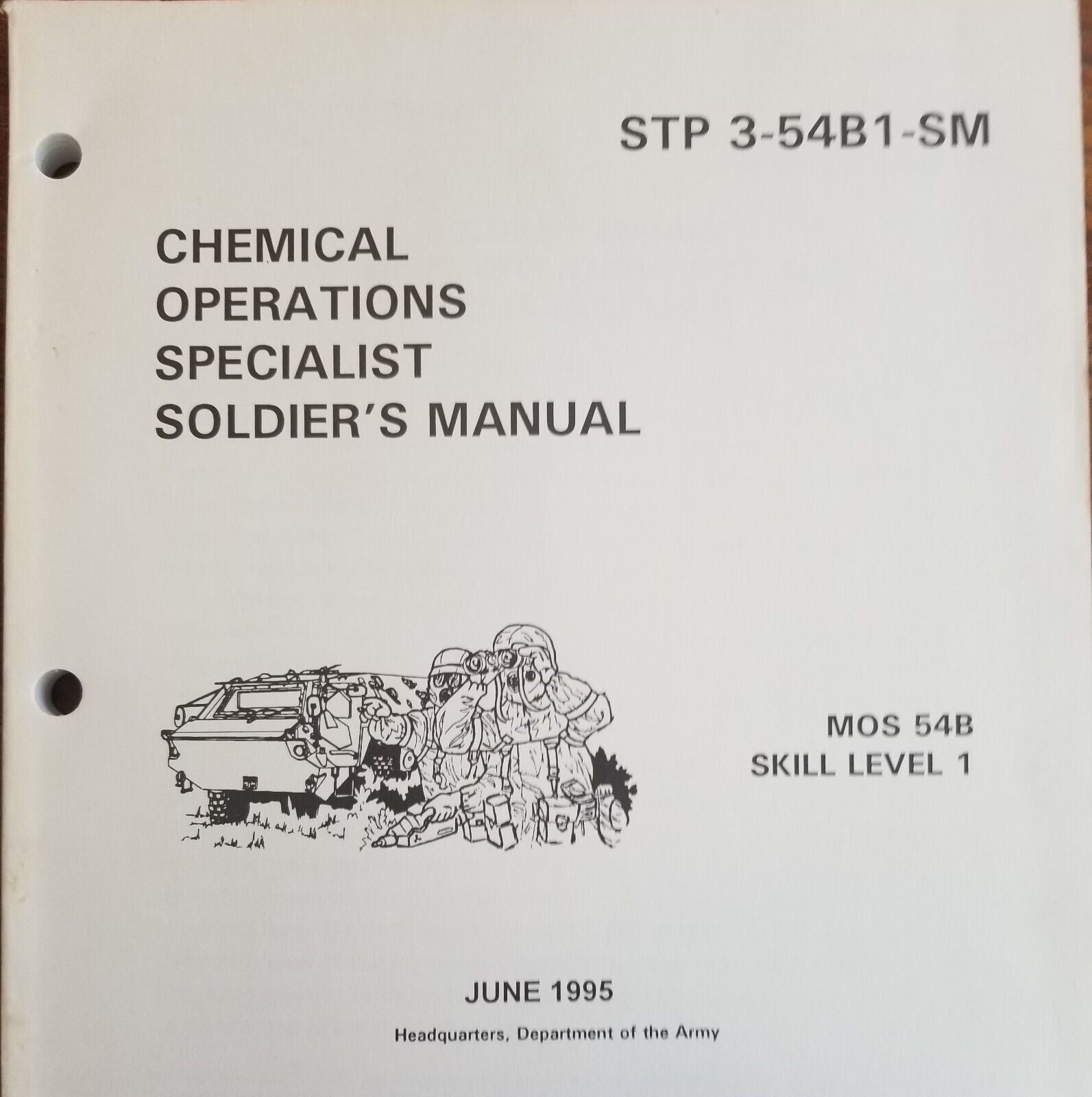 STP 3-54B1-SM Chemical Operations Specialist Soldier\'s Manual, MOS 54B, SL1, \'95