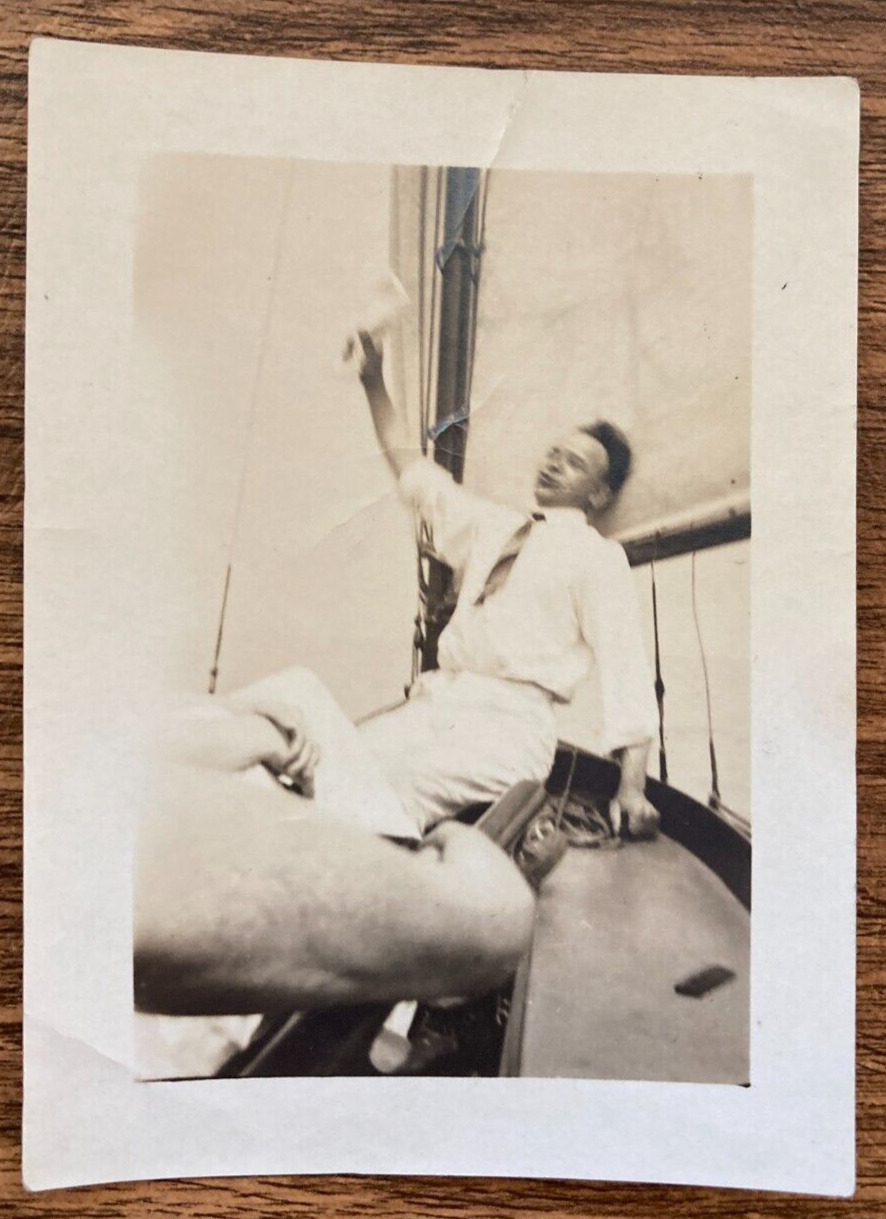 Affectionate Handsome Young Drunken Sailor On A Yacht Found Photo