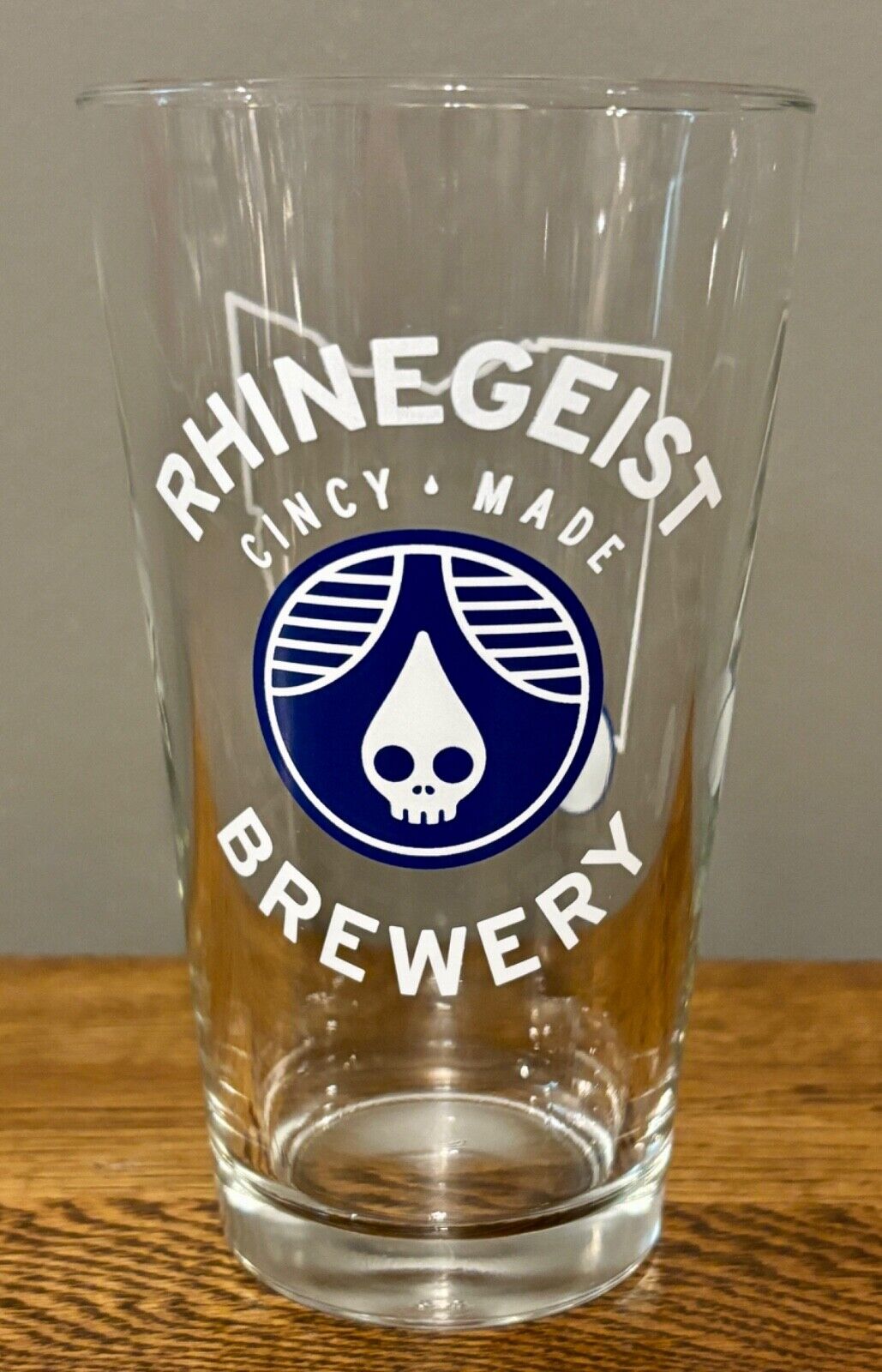 NEW Rhinegeist Brewery Made in Cincy Ohio Map Pint Beer Glass