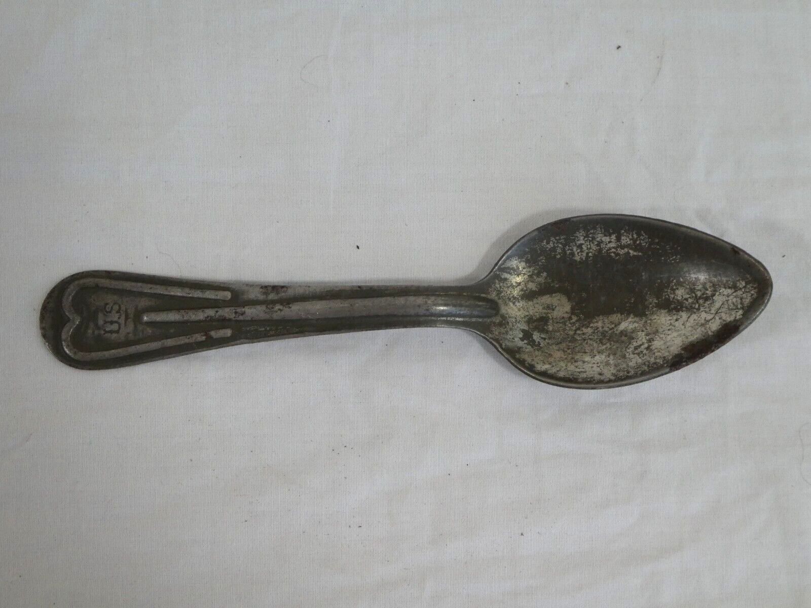 Antique Vtg Spoon WWI WBW US Army Mess Kit Utensil Military 7 1/4\