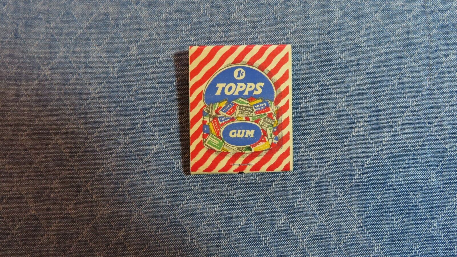 Vintage Topps 1 cent gum matchbook unstruck full Great Graphics New York