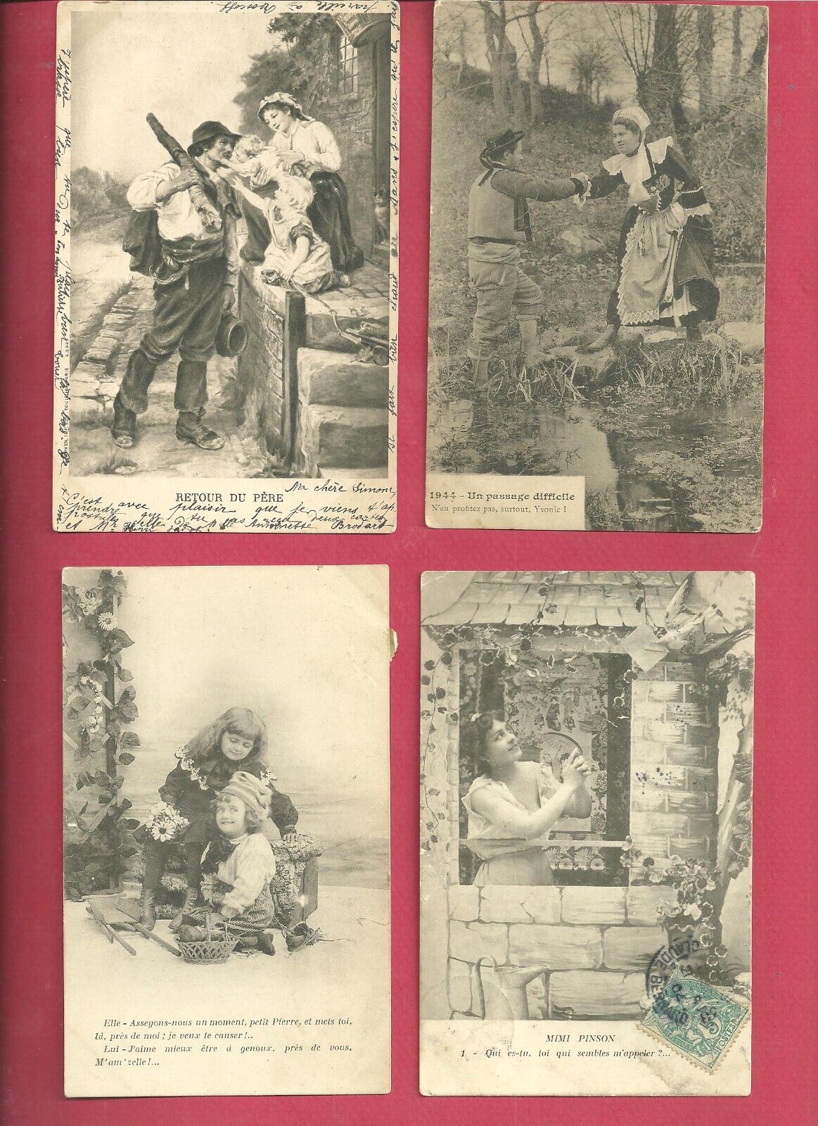 CP 47: 20 cards depicting life scenes in France