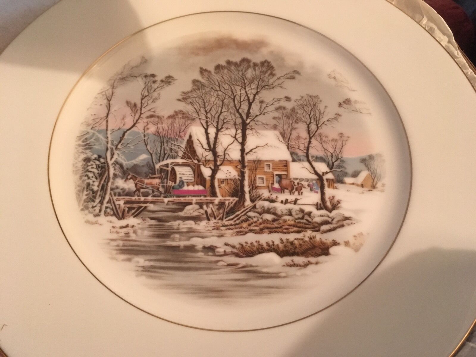 NEW Lot 3 5pc Place Setting Currier and Ives \
