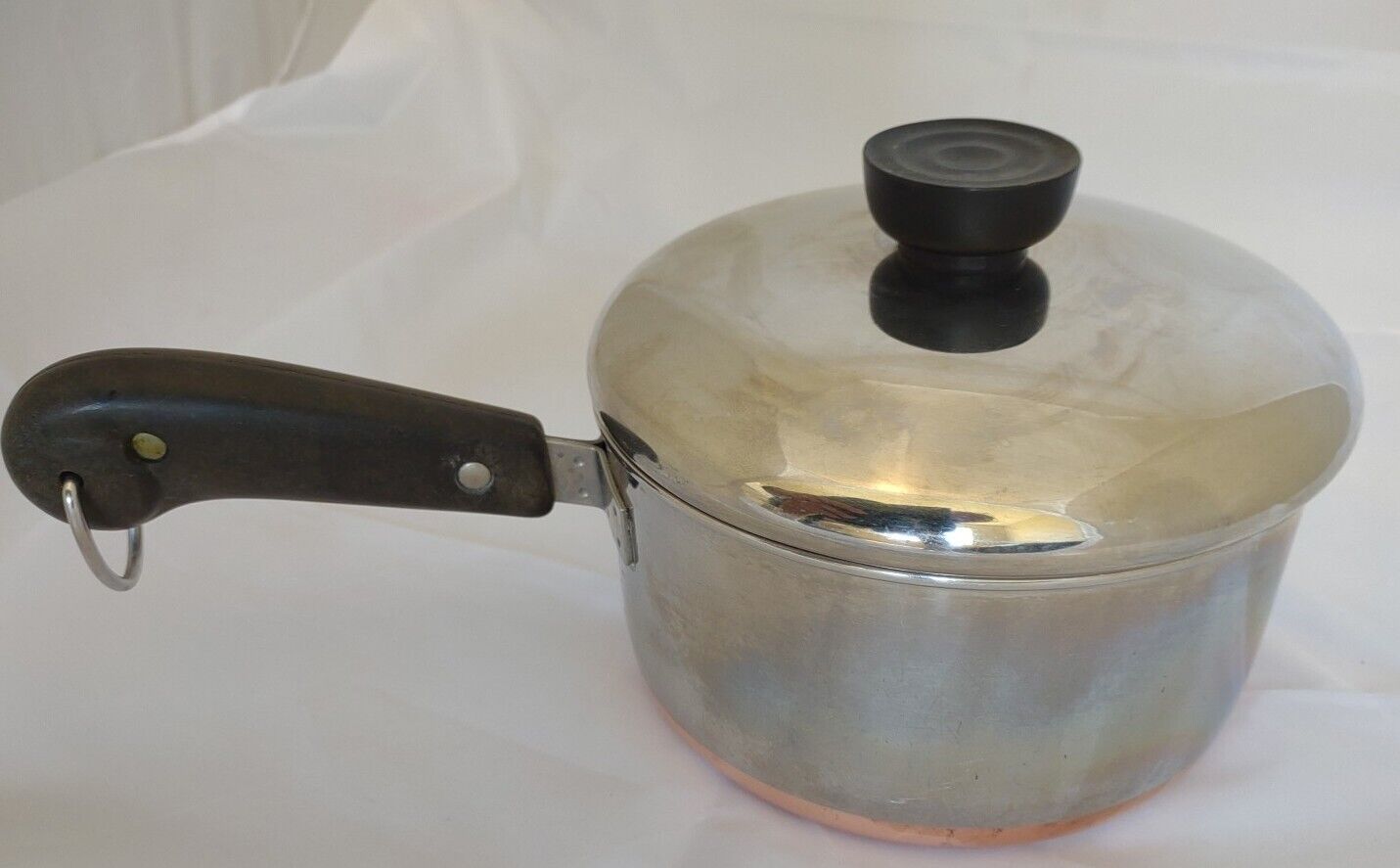 Rare Vtg Pre-1968 Revere Ware 1.5 QT Quart Sauce Pan Copper Clad Bottom W/ Lid 