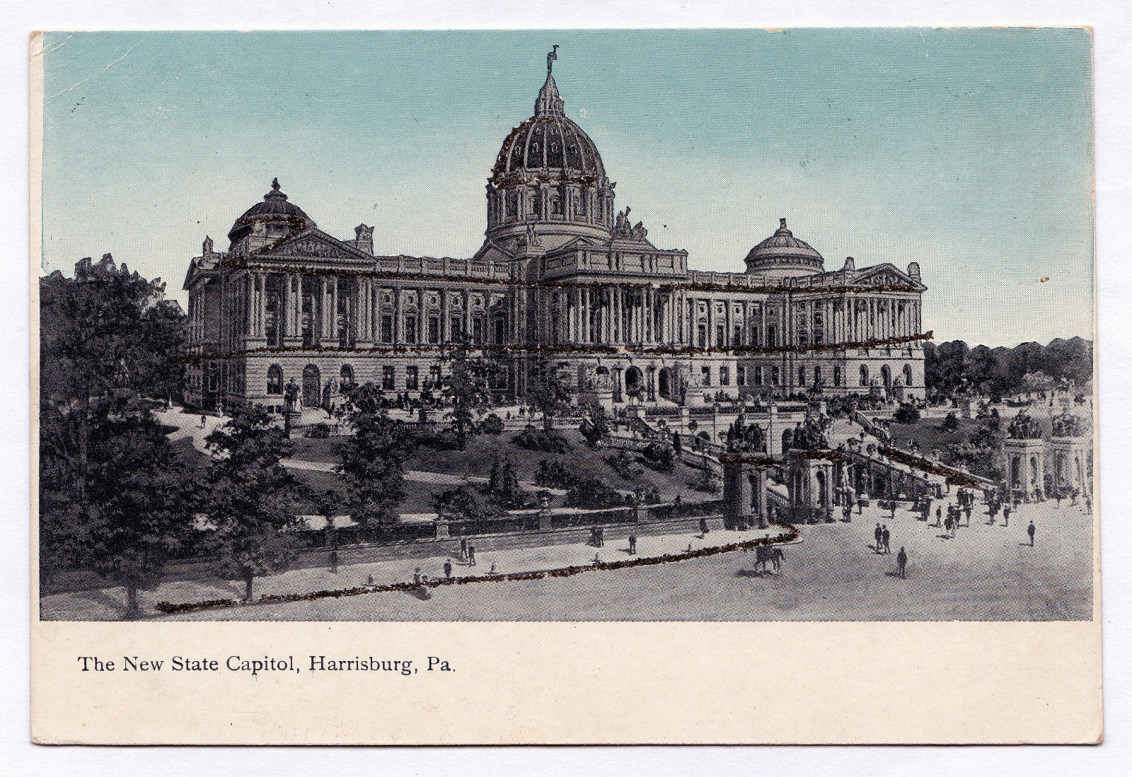 1906 Harrisburg PA Postcard The New State Capitol Building Glitter Royal Pub UDB