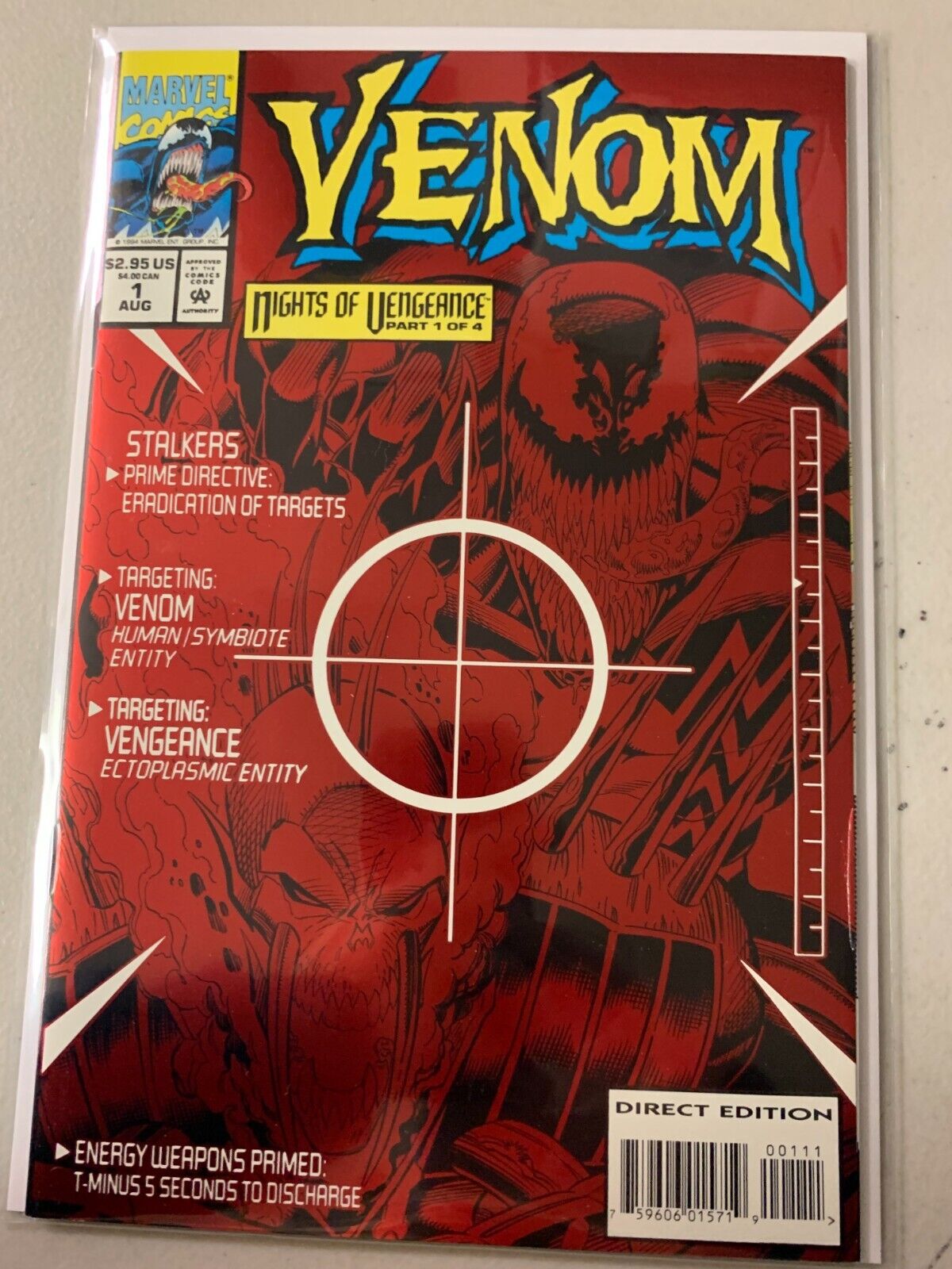 Venom Nights of Vengeance #1 direct 8.0 (1994)