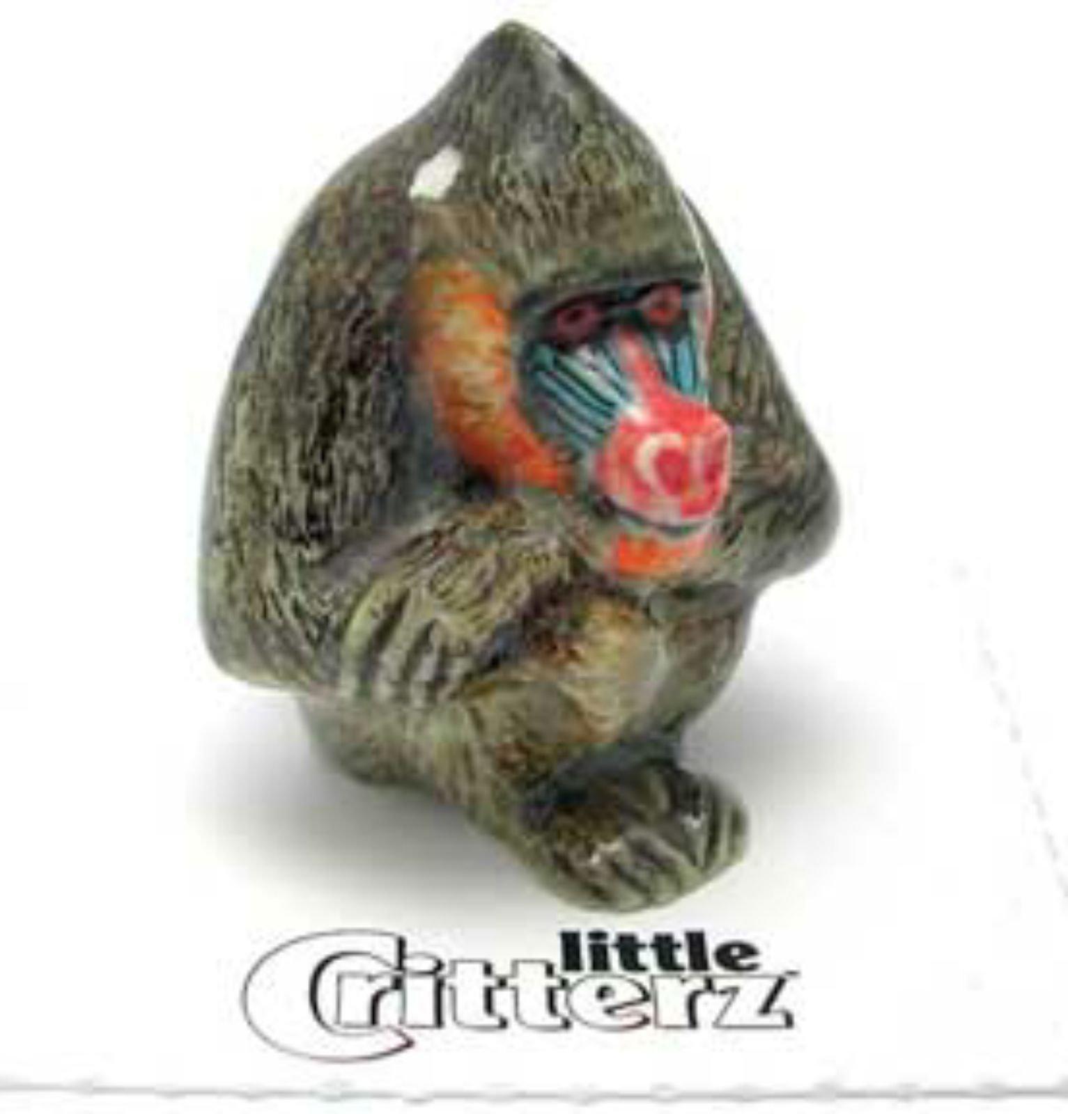 Little Critterz Miniature Porcelain Animal Figure Mandrill \