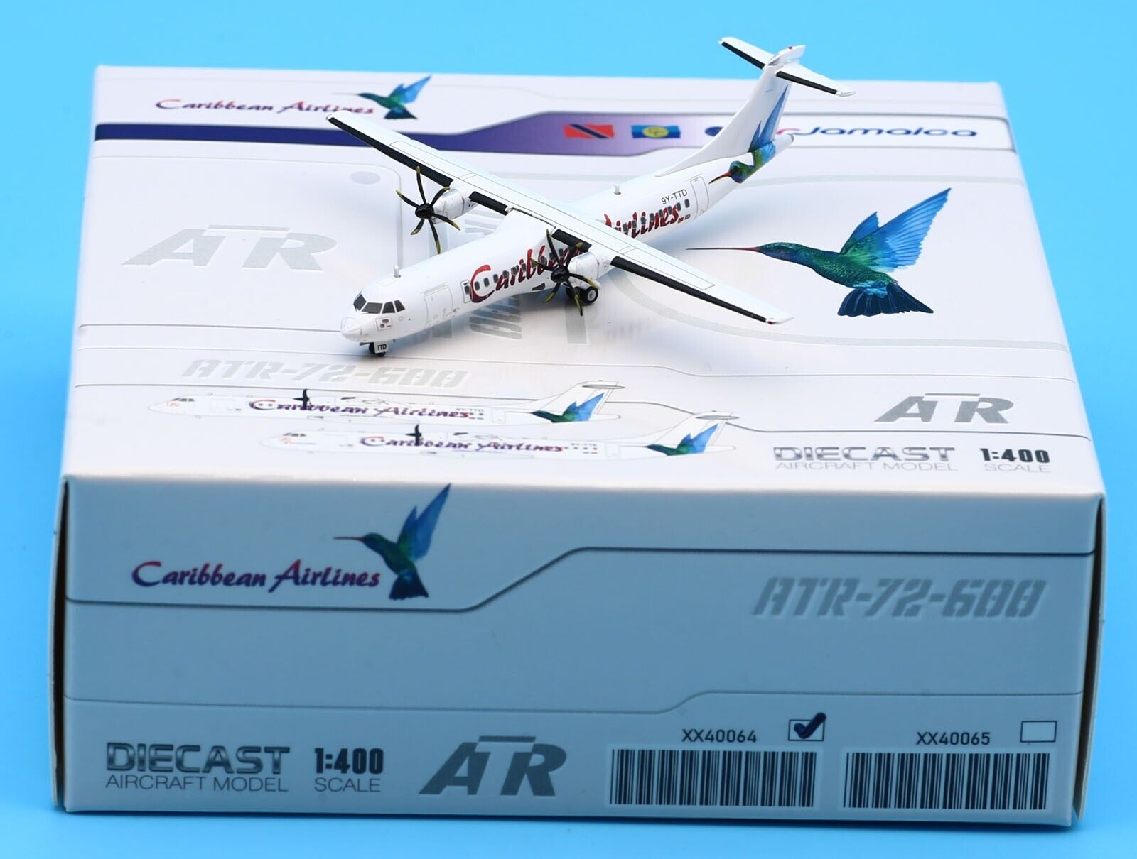 JC Wings 1:400 Caribbean Airlines ATR72-600 Diecast Aircraft Model 9Y-TTD