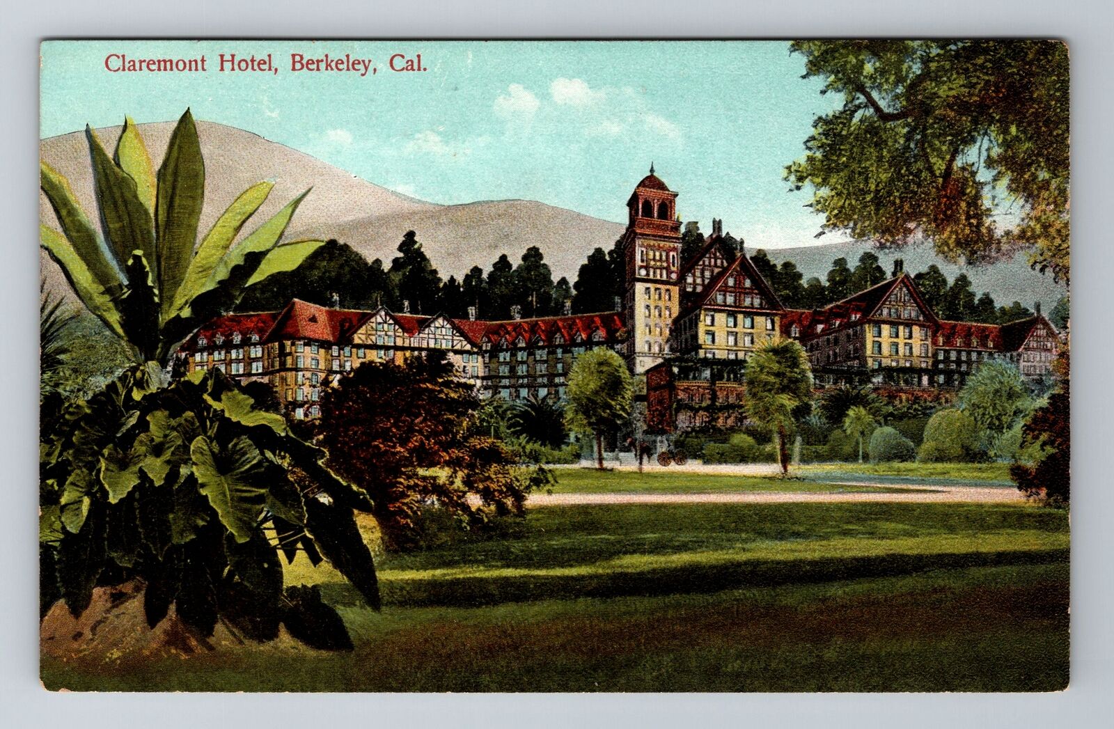 Berkeley CA-California, Claremont Hotel, Advertising Antique Vintage Postcard