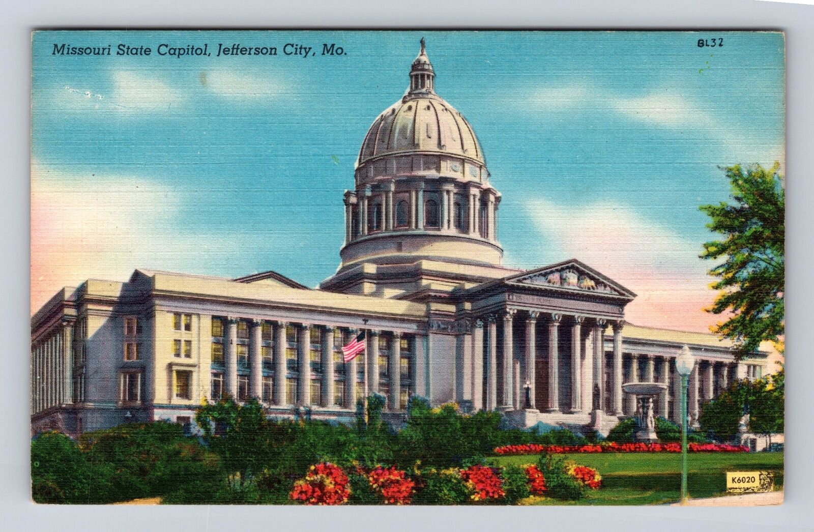 Jefferson City MO- Missouri, Missouri State Capitol, Antique, Vintage Postcard