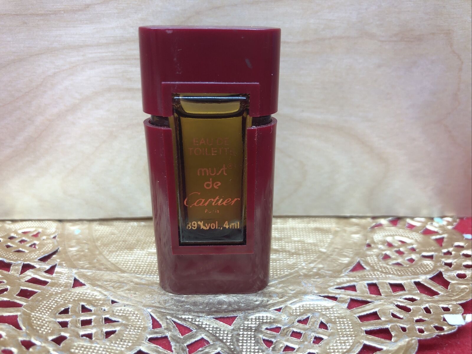 Vintage Must de Cartier Mini Perfume Eau De Toilette Miniature 4ml