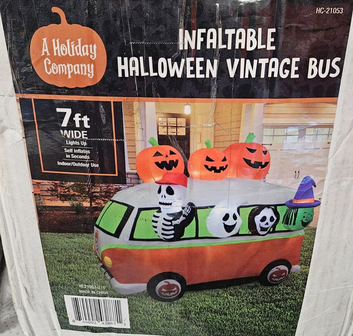 Holiday Company 7ft Long Vintage Bus Halloween Inflatable
