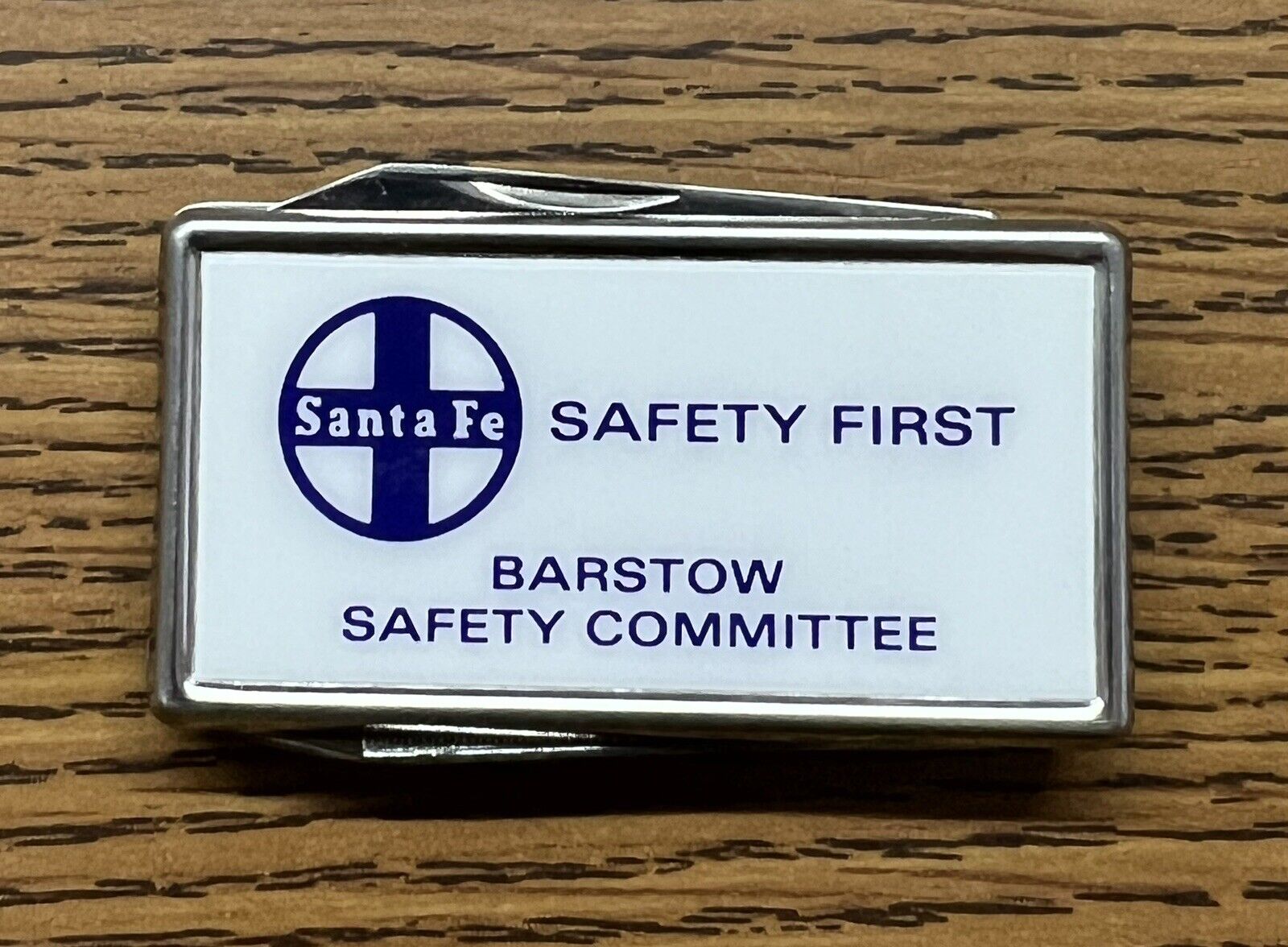 Santa Fe Railroad Money Clip Pocket Knife Safety First Vintage