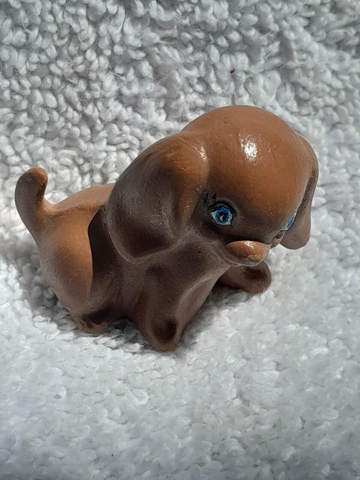 Vintage Ceramic Porcelain Puppy Dog Figurine Handmade Collector Home Decor