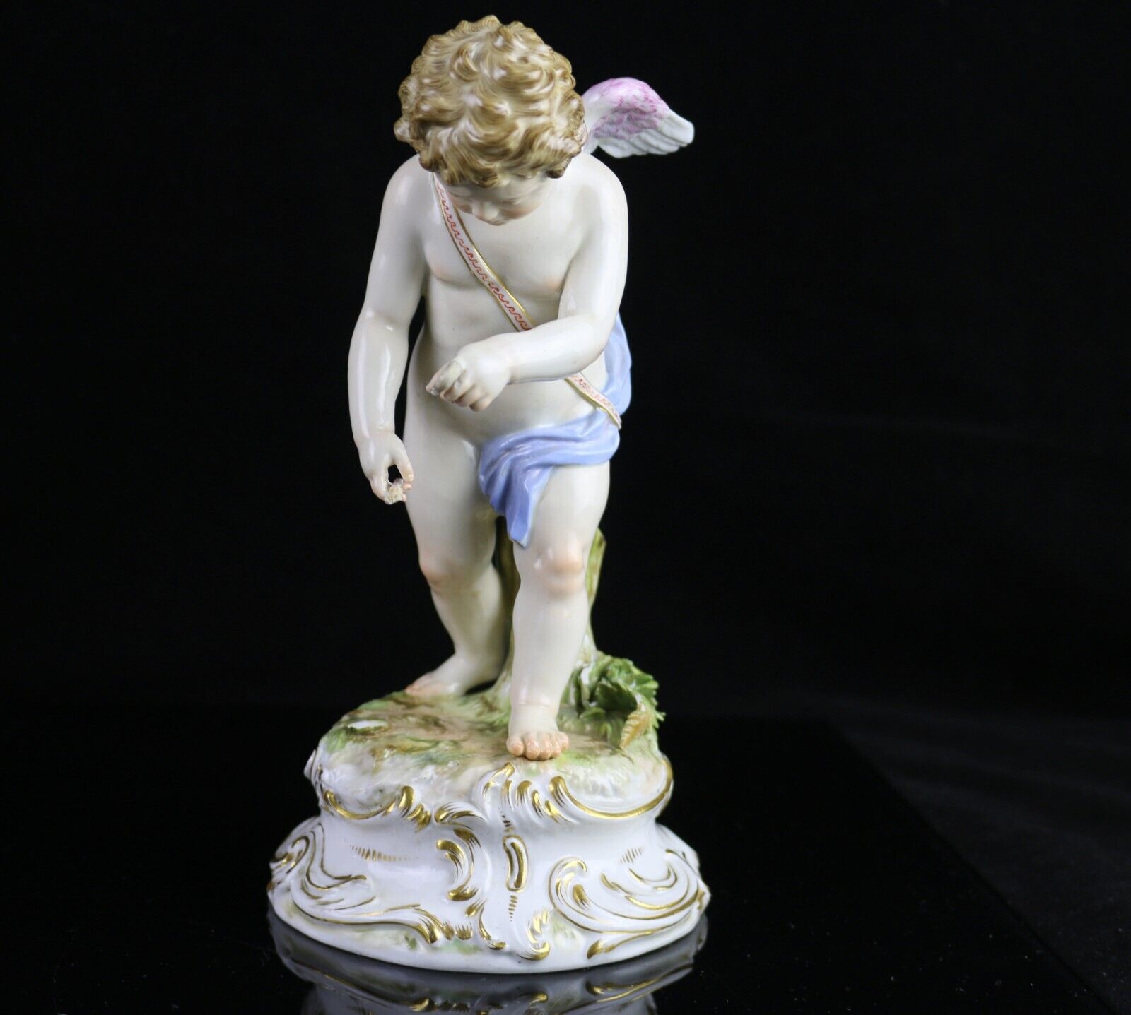 Antique Meissen Porcelain Angel Figurine  AS IS