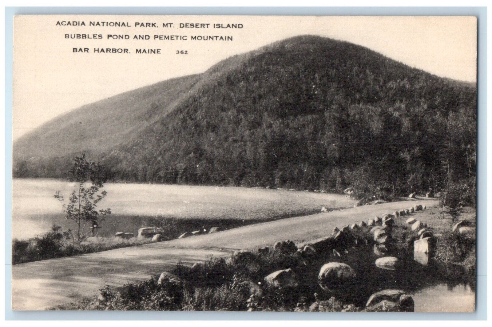c1910 Acadia National Park Mt. Desert Island Bubbles Pond Bar Harbor ME Postcard