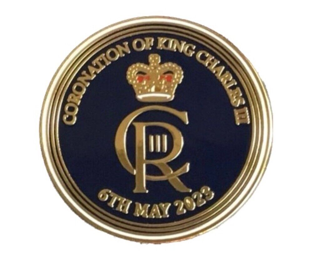 HM KING CHARLES III ROYAL CORONATION 6 MAY 2023 WESTMINSTER ABBEY ENAMEL PIN #2