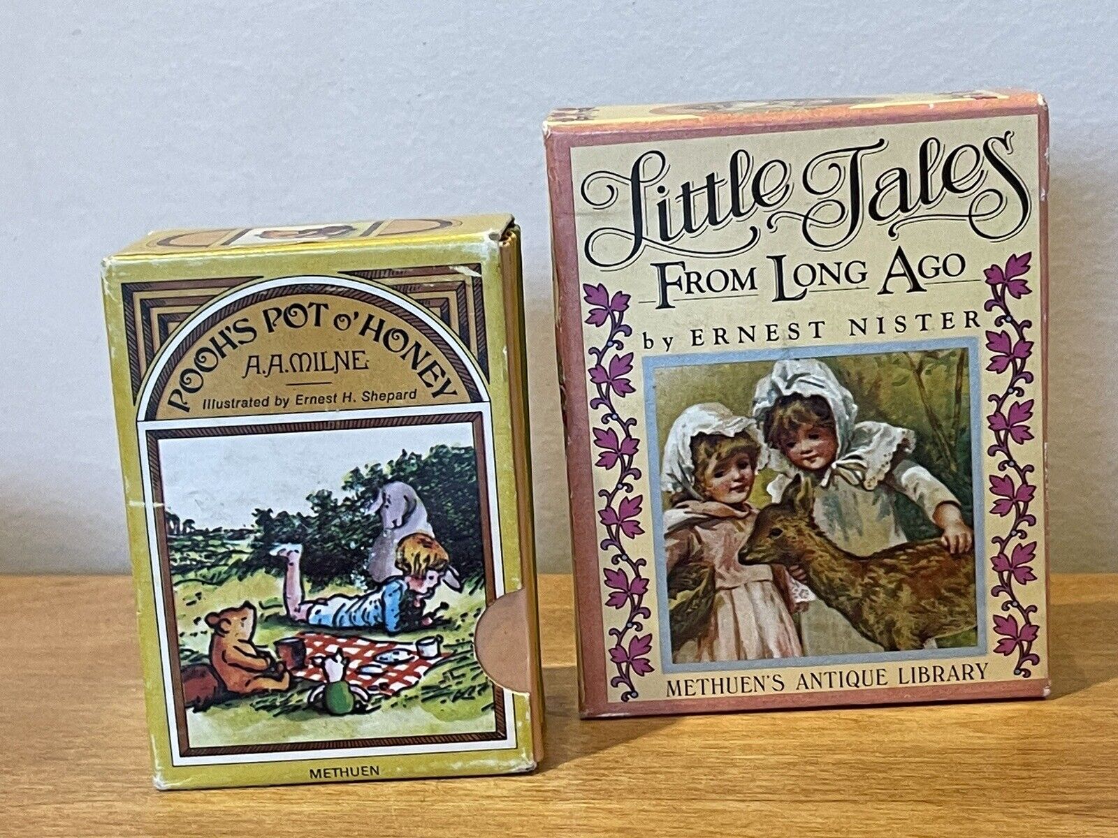 Little Tales Long Ago Ernest Nister & Pooh’s Pot O’Honey, 2 Small Box Sets EUC