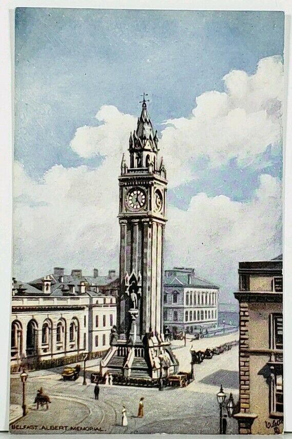 Ireland Belfast Albert Memorial Raphael Tuck Oilette Postcard D18