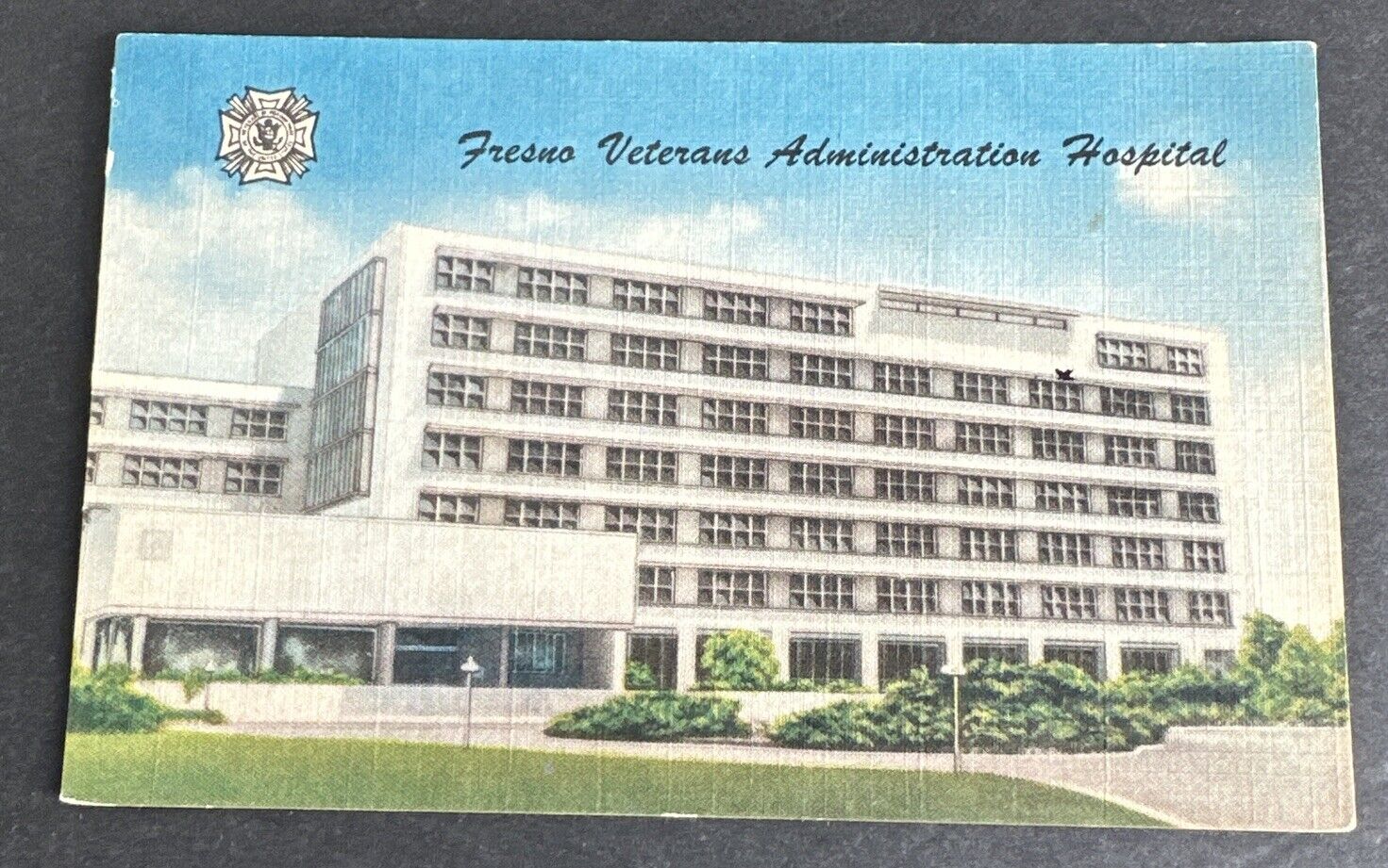Postcard: Fresno Veterans Administration Hospital ~Fresno, California