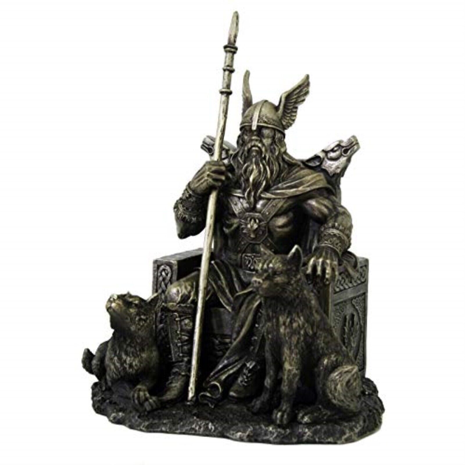 Odin Sitting on Throne Figurine New Norse Mythology King of Asgard